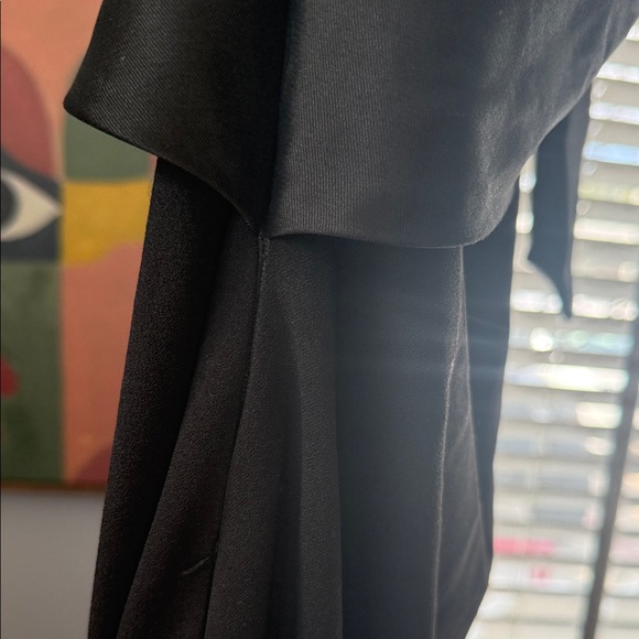 Betsy & Adam Size 14 Carmela Long Scuba Crepe Dress /Gown with Satin Bow - Picture 8 of 16